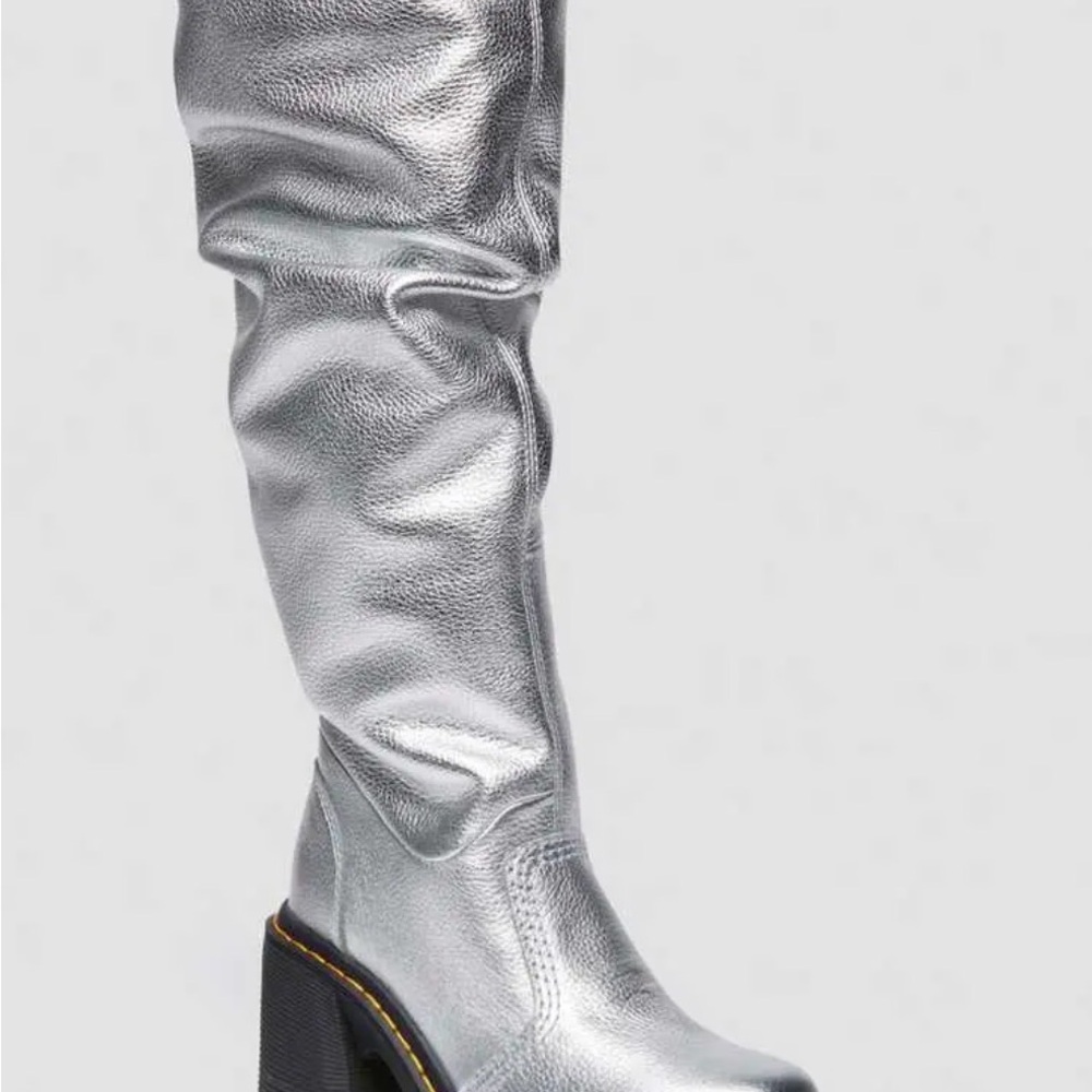 Dr. Martens Silver Over the Knee Boots